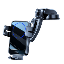 Заредете изображение във визуализатора на галерията – Joyroom induction charger phone holder 15W (dashboard / air vent) black (JR-ZS219)
