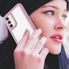 Заредете изображение във визуализатора на галерията – Outer Space Case for Samsung Galaxy A13 5G cover with a flexible frame pink
