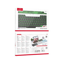 Заредете изображение във визуализатора на галерията – Hoco wireless bluetooth keyboard tranparent discovery s55 green
