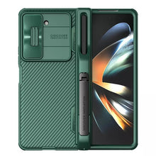 Заредете изображение във визуализатора на галерията – Nillkin CamShield Fold Case for Samsung Galaxy Z Fold 5 5G green (pen holder)
