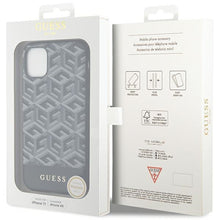 Заредете изображение във визуализатора на галерията – Original Case GUESS hardcase GCube Stripes MagSafe GUHMN61HGCFSEK for Iphone 11/ Xr black
