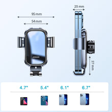 Заредете изображение във визуализатора на галерията – Joyroom gravitational air vent car holder gray (JR-ZS310)
