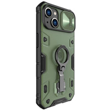 Заредете изображение във визуализатора на галерията – Nillkin CamShield Armor Pro Magnetic Case iPhone 14 Magnetic MagSafe Cover with Camera Cover Dark Green
