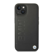 Заредете изображение във визуализатора на галерията – Original faceplate case BMW BMHMP14SSLLBK for iPhone 14 (Hot Stamp and Metal Logo + MAG / black)
