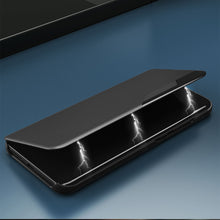 Заредете изображение във визуализатора на галерията – Eco Leather View Case elegant case with a flip cover and stand function for Samsung Galaxy A53 5G black
