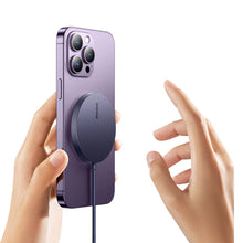 Заредете изображение във визуализатора на галерията – Baseus Simple Mini3 magnetic charger MagSafe Qi 15W purple
