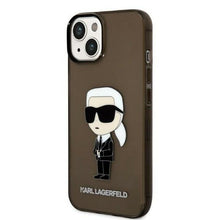 Заредете изображение във визуализатора на галерията – Karl Lagerfeld KLHCP14SHNIKTCK iPhone 14 6.1" black/black hardcase Ikonik Karl Lagerfeld
