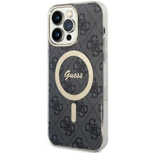Заредете изображение във визуализатора на галерията – Original Case GUESS hardcase 4G MagSafe GUHMP14XH4STK for Iphone 14 Pro Max black
