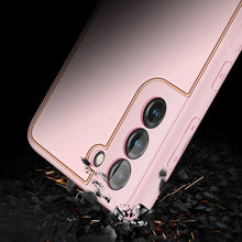 Заредете изображение във визуализатора на галерията – Dux Ducis Yolo elegant cover made of ecological leather for Samsung Galaxy S21 FE pink
