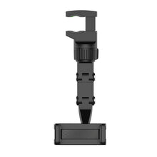 Заредете изображение във визуализатора на галерията – Adjustable car rearview mirror holder for smartphone black
