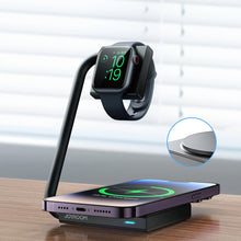 Заредете изображение във визуализатора на галерията – Joyroom JR-WQN05 15W MagSafe / Qi 2in1 inductive charger foldable - black
