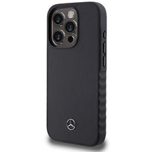 Заредете изображение във визуализатора на галерията – Mercedes Smooth Leather case for iPhone 15 Pro - black
