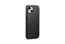 Заредете изображение във визуализатора на галерията – iPhone 15 Plus iCarer Oil Wax Premium Leather MagSafe Compatible Leather Case - Black
