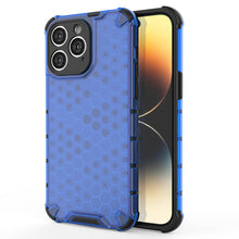 Заредете изображение във визуализатора на галерията – Honeycomb case for iPhone 14 Pro Max armored hybrid cover blue
