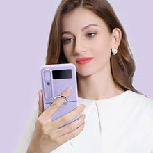Заредете изображение във визуализатора на галерията – Nillkin CamShield Silky Silicone Case Case For Samsung Galaxy Z Flip 4 Silicon Cover With Camera Protector Purple
