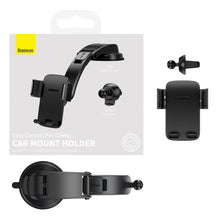 Заредете изображение във визуализатора на галерията – Baseus car holder 2in1 to center console + air vent easy control pro clamp black suyk010001 - TopMag
