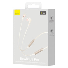 Заредете изображение във визуализатора на галерията – Baseus Bowie U2 Pro TWS ANC wireless Bluetooth headphones - cream and white

