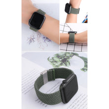 Заредете изображение във визуализатора на галерията – Strap Fabric Band for Watch 9 / 8 / 7 / 6 / SE / 5 / 4 / 3 / 2 (41mm / 40mm / 38mm) Braided Fabric Strap Watch Bracelet Pattern 6
