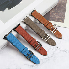 Заредете изображение във визуализатора на галерията – Strap Leather Leather strap for Apple Watch SE, 8, 7, 6, 5, 4, 3, 2, 1 (41, 40, 38 mm) band bracelet red
