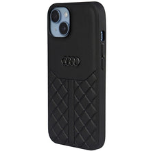 Заредете изображение във визуализатора на галерията – Original Case AUDI hardcase Genuine Leather AU-TPUPCIP14-Q8/D1-BK for Iphone 14 black
