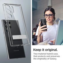 Заредете изображение във визуализатора на галерията – Spigen Ultra Hybrid S case for Samsung Galaxy S24 Ultra - transparent
