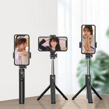 Заредете изображение във визуализатора на галерията – Selfie Stick MINI - with detachable bluetooth remote control and tripod - P20S BLACK
