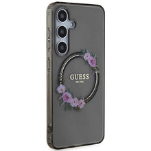 Заредете изображение във визуализатора на галерията – Guess IML Flowers Wreath MagSafe case for Samsung Galaxy S24 - black
