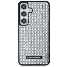 Заредете изображение във визуализатора на галерията – Karl Lagerfeld Rhinestone Metal Logo case for Samsung Galaxy S24 - silver
