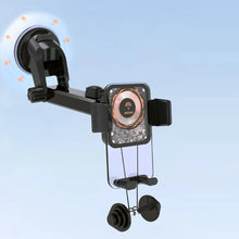 Заредете изображение във визуализатора на галерията – Dudao F19 clamp car holder with 15W inductive charger - black
