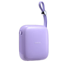 Заредете изображение във визуализатора на галерията – Joyroom powerbank 10000mAh Jelly Series 22.5W with built-in USB C cable purple (JR-L002)
