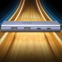 Заредете изображение във визуализатора на галерията – HUB USB C - HDMI / 2x USB C / 2x USB A Ugreen CM500 - gray
