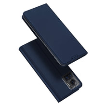 Заредете изображение във визуализатора на галерията – Dux Ducis Skin Pro case for Motorola Edge 30 Ultra flip cover card wallet stand blue
