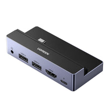 Заредете изображение във визуализатора на галерията – Ugreen HUB multifunctional 5in1 iPad Pro (USB-C - AUX / 2xUSB-A / HDMI / USB-C PD) gray (CM317)
