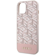 Заредете изображение във визуализатора на галерията – Guess GUHMP14MHGCFSEP iPhone 14 Plus 6.7" pink/pink hard case GCube Stripes MagSafe

