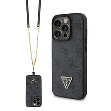 Заредете изображение във визуализатора на галерията – Original Case GUESS hardcase Crossbody 4G Metal Logo GUHCP15LP4TDSCPK for Iphone 15 Pro black
