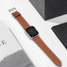 Заредете изображение във визуализатора на галерията – Strap Leather Leather strap for Apple Watch Ultra, SE, 8, 7, 6, 5, 4, 3, 2, 1 (49, 45, 44, 42 mm) bracelet brown
