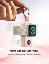 Заредете изображение във визуализатора на галерията – Joyroom wireless power bank 2000mAh 3W for Apple Watch pink (JR-WQW01)
