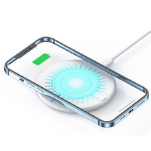 Заредете изображение във визуализатора на галерията – Wireless Induction Charger QI Universal Fast Charge - FC07 10W White (min.2A)
