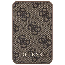 Заредете изображение във визуализатора на галерията – Guess Powerbank 15W GUPB5LP4GEGW 5000mAh brown/brown 4G Leather Metal Logo
