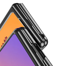 Заредете изображение във визуализатора на галерията – Plating Case for Samsung Galaxy Z Fold 4 cover with a metallic frame black
