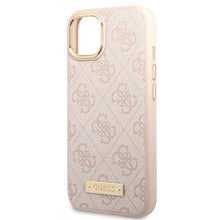 Заредете изображение във визуализатора на галерията – Guess GUHMP14SU4GPRP iPhone 14 6.1" pink/pink hard case 4G Logo Plate MagSafe
