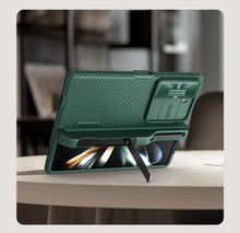 Заредете изображение във визуализатора на галерията – Nillkin CamShield Fold Case for Samsung Galaxy Z Fold 5 5G green (pen holder)
