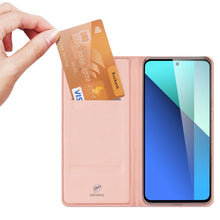 Заредете изображение във визуализатора на галерията – Dux Ducis Skin Pro flip case for Xiaomi Redmi Note 13 4G - pink
