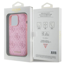 Заредете изображение във визуализатора на галерията – Original faceplate case GUESS GUHCP15LP4EPMP for iPhone 15 PRO (Quilted 4G Classic / pink)
