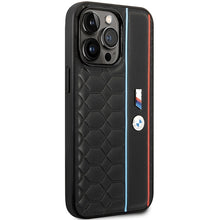 Заредете изображение във визуализатора на галерията – Original Case BMW M Edition Hexo Pattern hardcase BMHCP14X22PGVK for Iphone 14 Pro Max Black

