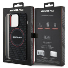 Заредете изображение във визуализатора на галерията – AMG Silicone Carbon Pattern MagSafe case for iPhone 15 Pro - black
