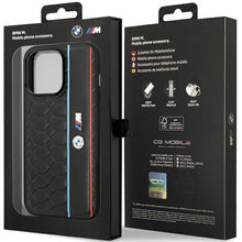 Заредете изображение във визуализатора на галерията – Original Case BMW M Edition Hexo Pattern hardcase BMHCP14X22PGVK for Iphone 14 Pro Max Black

