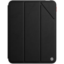 Заредете изображение във визуализатора на галерията – Nillkin Bevel Leather Case for iPad 10.9'' 2022 (10 gen.) smart cover cover with flip stand black
