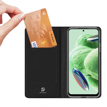Заредете изображение във визуализатора на галерията – Dux Ducis Skin Pro Case For Xiaomi Redmi Note 12 Pro / Poco X5 Pro 5G Cover Flip Card Wallet Stand Black
