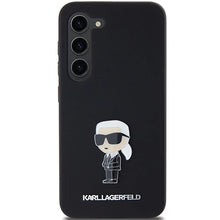 Заредете изображение във визуализатора на галерията – Karl Lagerfeld Silicone Ikonik Metal Pin case for Samsung Galaxy S23 - black
